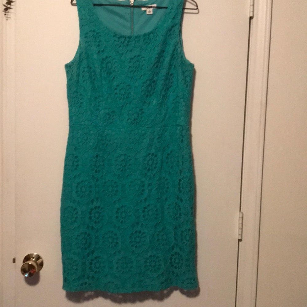 Green overlay dress